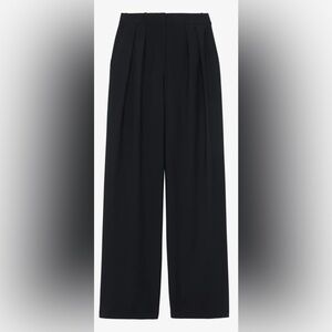 Frankie Shop Black Wide-Leg Trouser Pants Size Medium